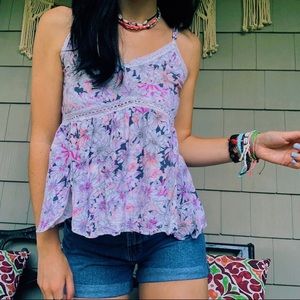 floral beachy tank 🌸